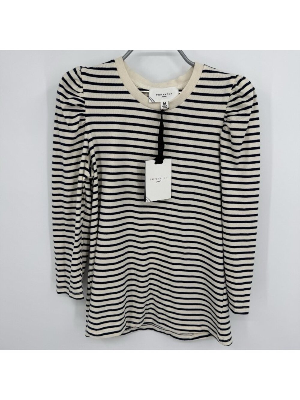 Pomander Place by Tuckernuck Navy Stripe Vesty Long Sleeve Crew T-Shirt size M